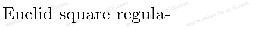 Euclid square regula字体转换